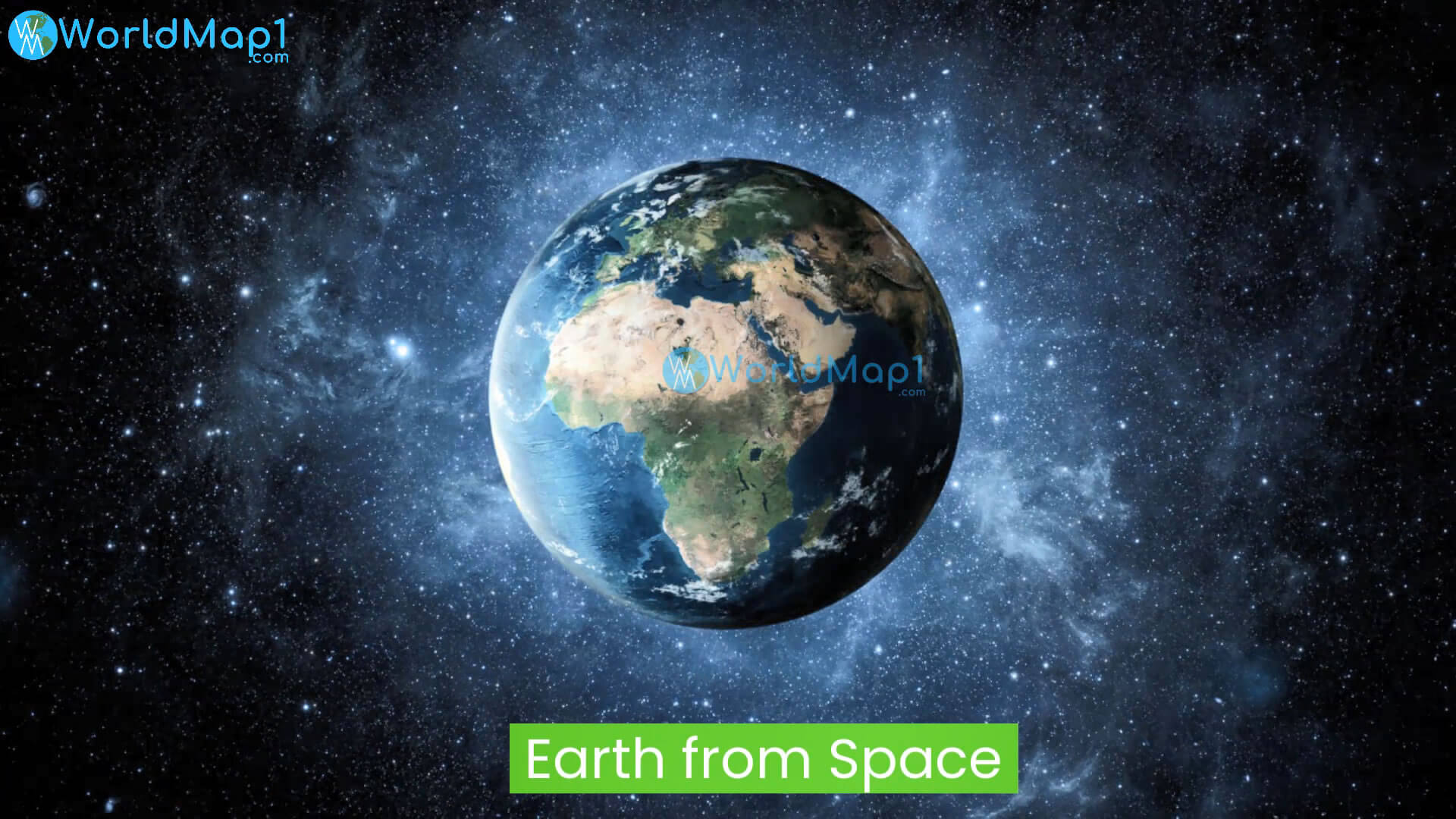 Carte de la Terre vue de l'espace
